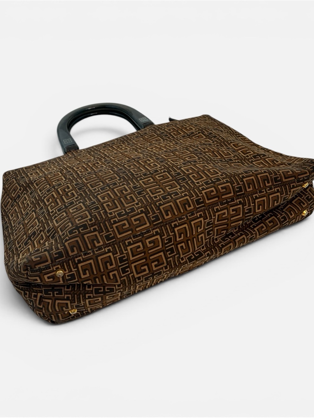Givenchy Brown Monogram Canvas Tote with Dark Handles - Picture 3 of 11